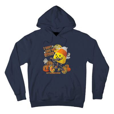 I Dont Like You Either Funny Halloween Candy Corn Boy Tall Hoodie