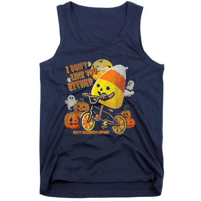 I Dont Like You Either Funny Halloween Candy Corn Boy Tank Top