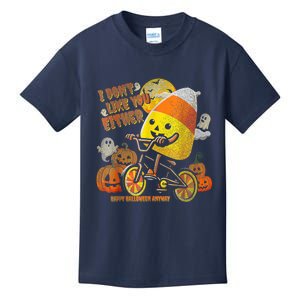 I Dont Like You Either Funny Halloween Candy Corn Boy Kids T-Shirt