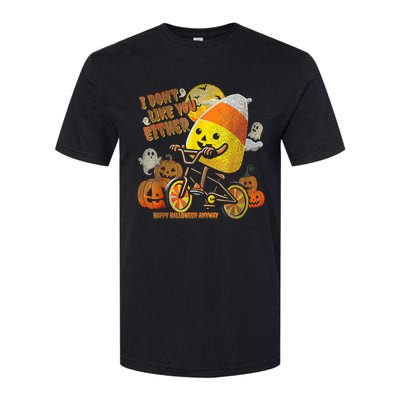 I Dont Like You Either Funny Halloween Candy Corn Boy Softstyle CVC T-Shirt