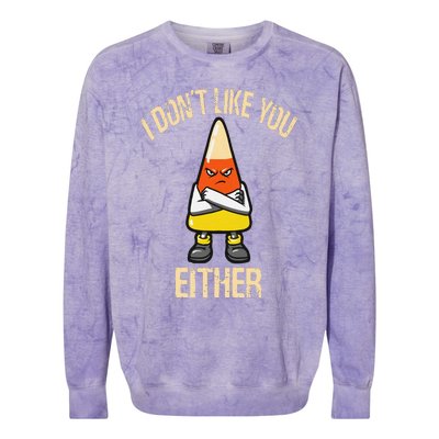 i don't like you either candy corn Colorblast Crewneck Sweatshirt