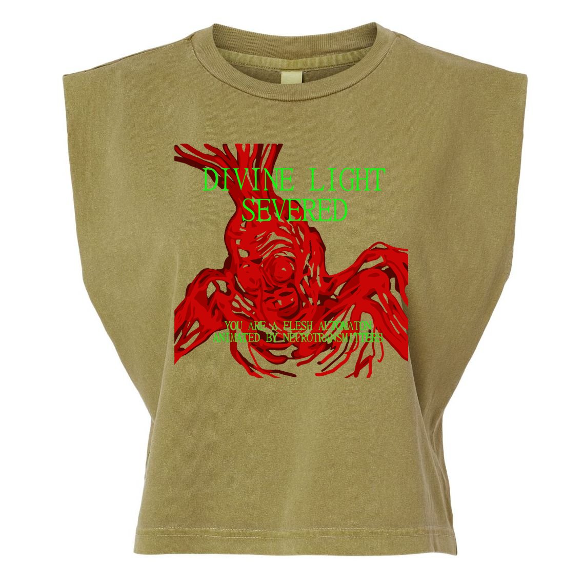 Ikono Divine Light Severed Garment-Dyed Women's Muscle Tee