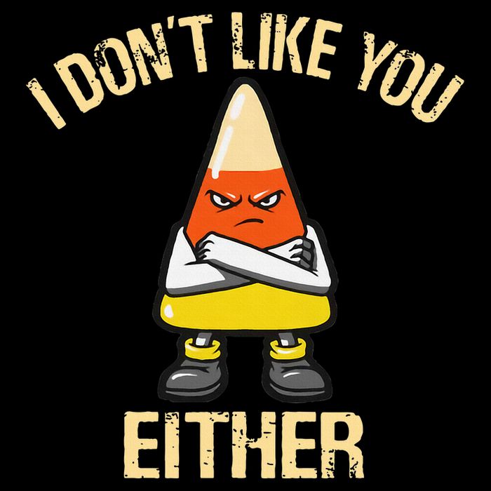 i don't like you either candy corn Backpack