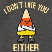 i don't like you either candy corn Vector Backpack