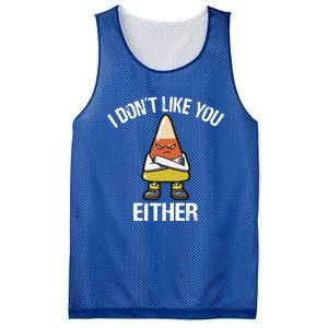 I Don't Like You Either Candy Corn Gift Mesh Reversible Basketball Jersey Tank