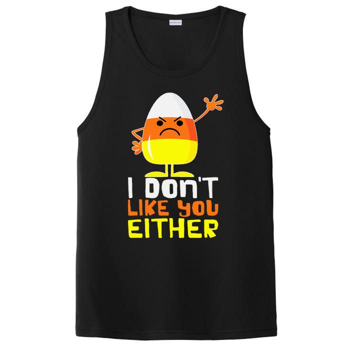 I Don't Like You Either Funny Halloween Candy Corn PosiCharge Competitor Tank