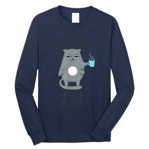 I Dont Like Morning People Funny Cat Graphic Long Sleeve Shirt