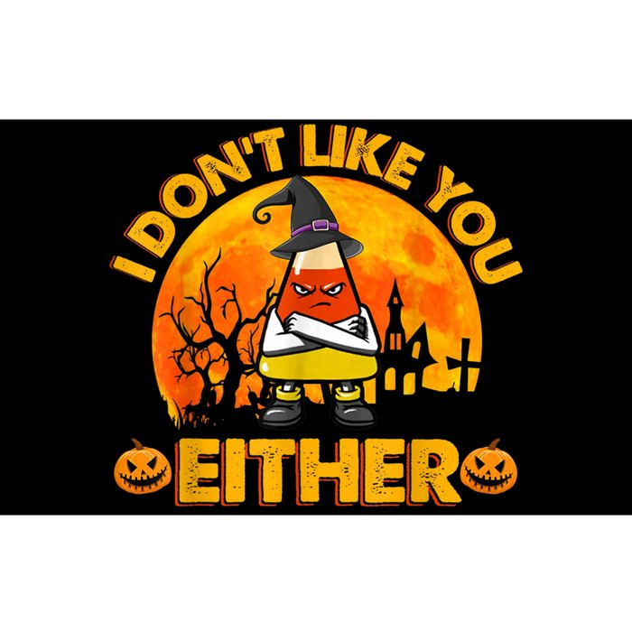 I Don't Like You Either Funny Halloween Candy Corn Bumper Sticker