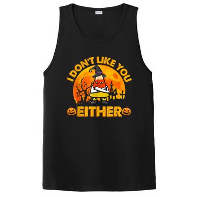 I Don't Like You Either Funny Halloween Candy Corn PosiCharge Competitor Tank