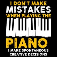 I Don't Make Mistakes Piano Musician Humor City Backpack