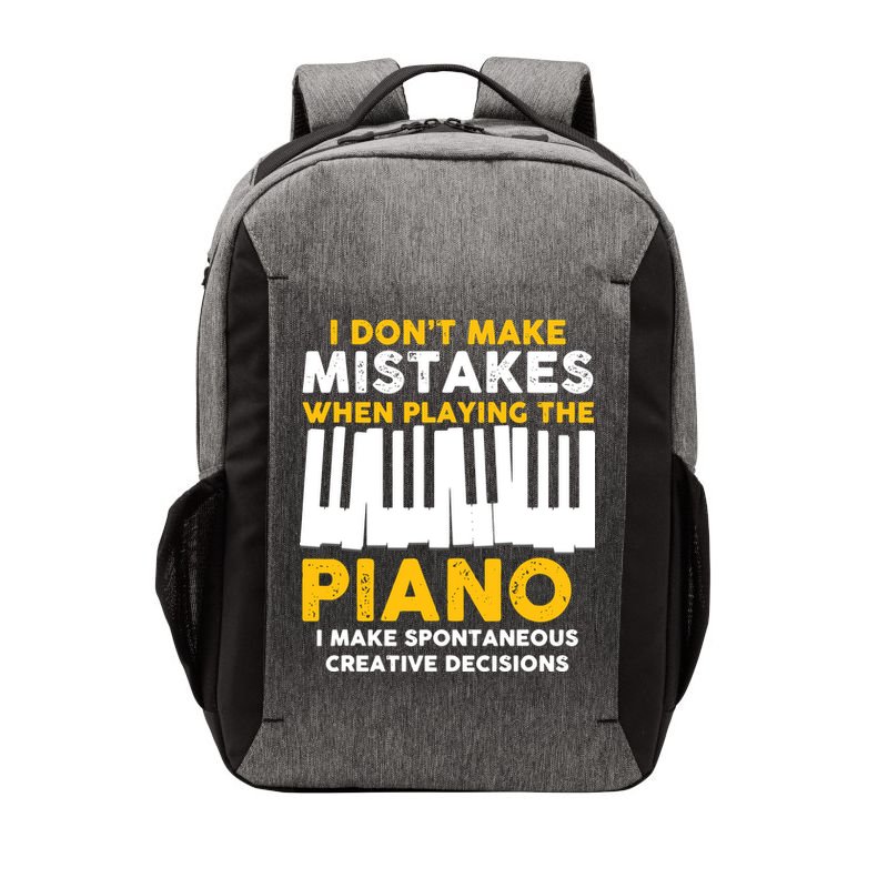 I Don't Make Mistakes Piano Musician Humor Vector Backpack