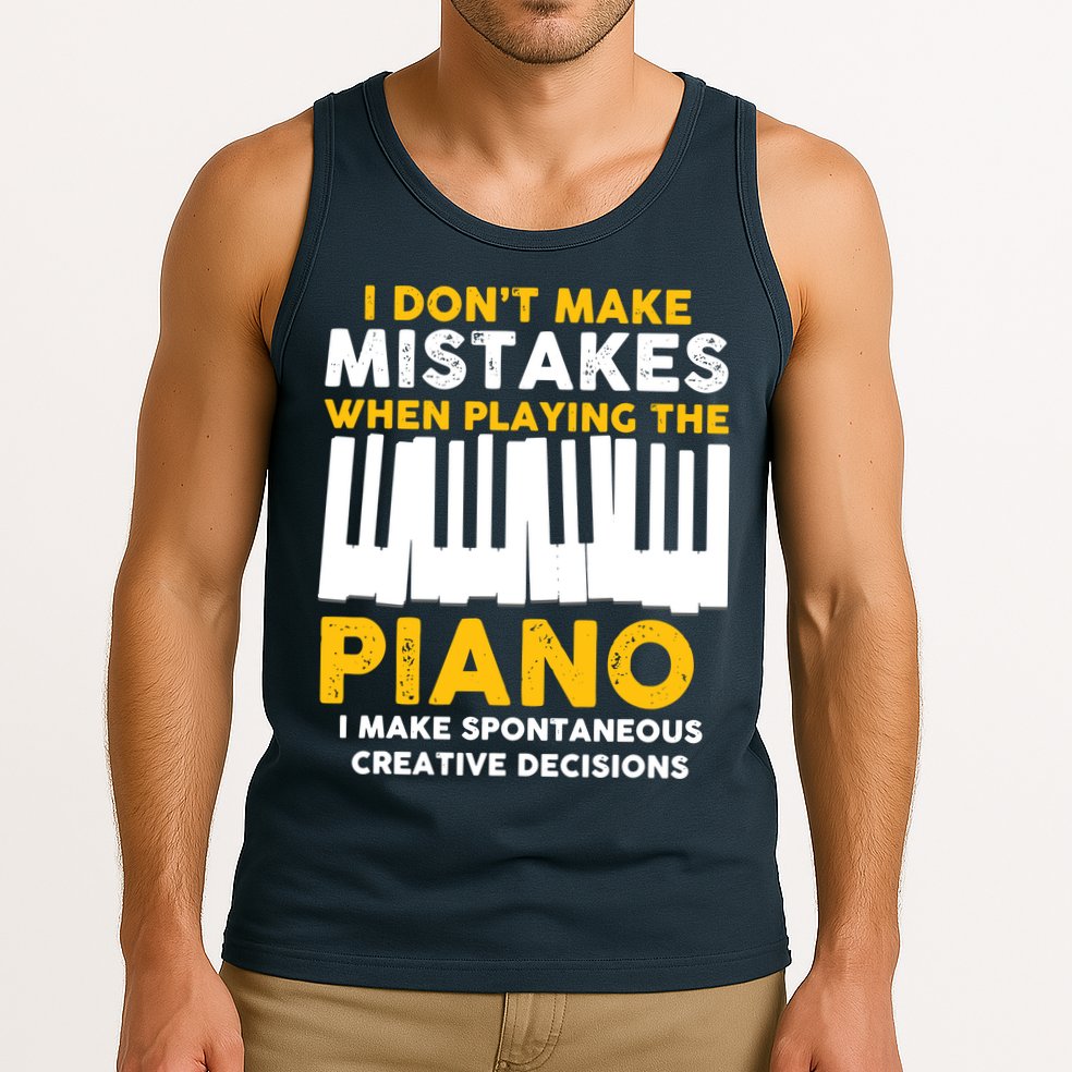 I Don't Make Mistakes Piano Musician Humor Tank Top