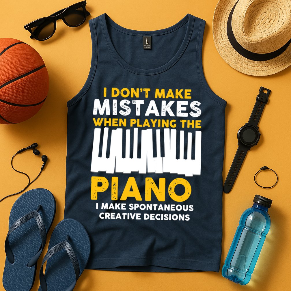 I Don't Make Mistakes Piano Musician Humor Tank Top