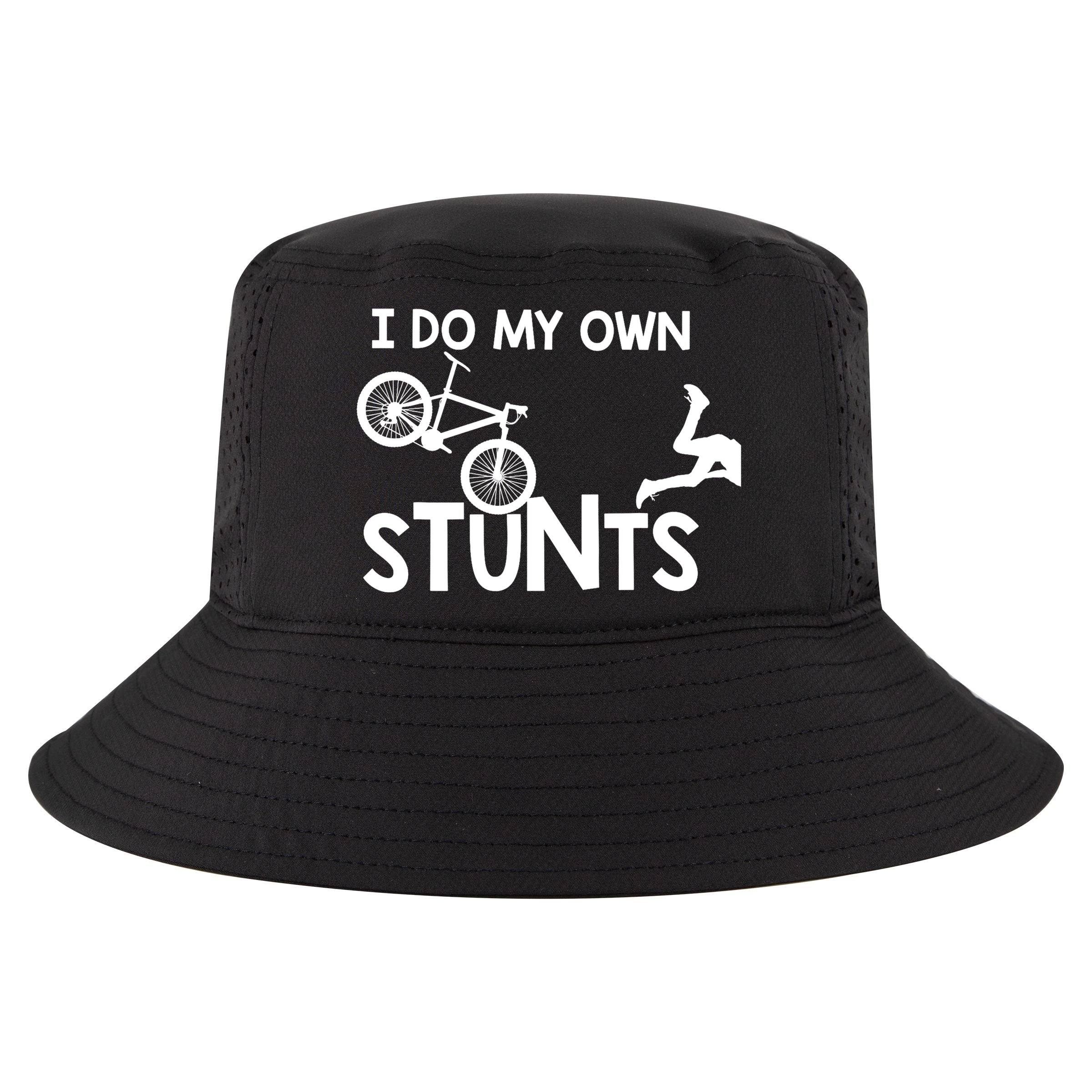I Do My Own Stunts Mountain Biker Funny Cool Comfort Performance Bucket Hat