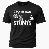 I Do My Own Stunts Mountain Biker Funny Cooling Performance Crew T-Shirt