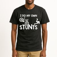 I Do My Own Stunts Mountain Biker Funny Tall T-Shirt