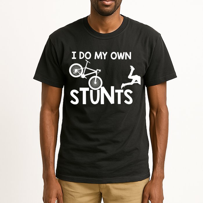 I Do My Own Stunts Mountain Biker Funny Tall T-Shirt