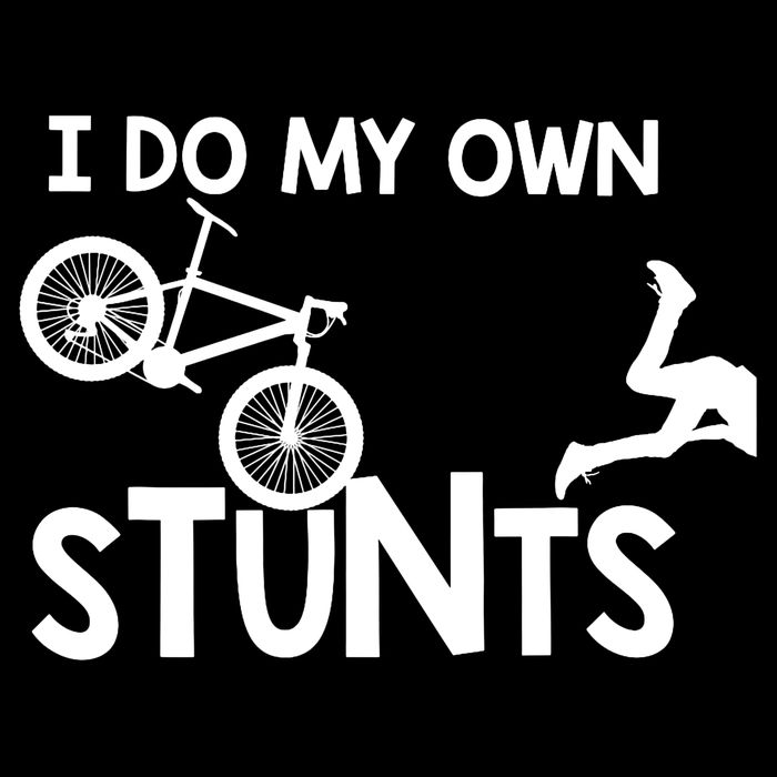 I Do My Own Stunts Mountain Biker Funny Tall T-Shirt