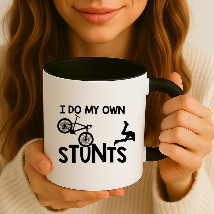 I Do My Own Stunts Mountain Biker Funny Mug