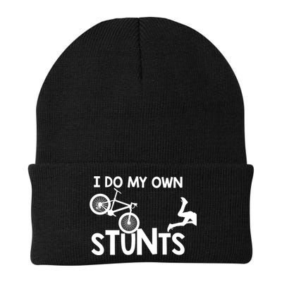 I Do My Own Stunts Mountain Biker Funny Beanie