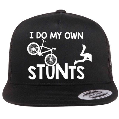 I Do My Own Stunts Mountain Biker Funny Flatbill Hat