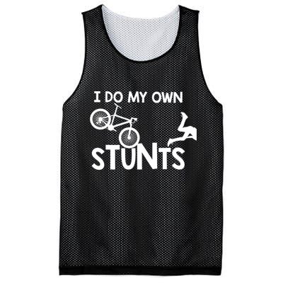 I Do My Own Stunts Mountain Biker Funny Mesh Reversible Basketball Jersey Tank