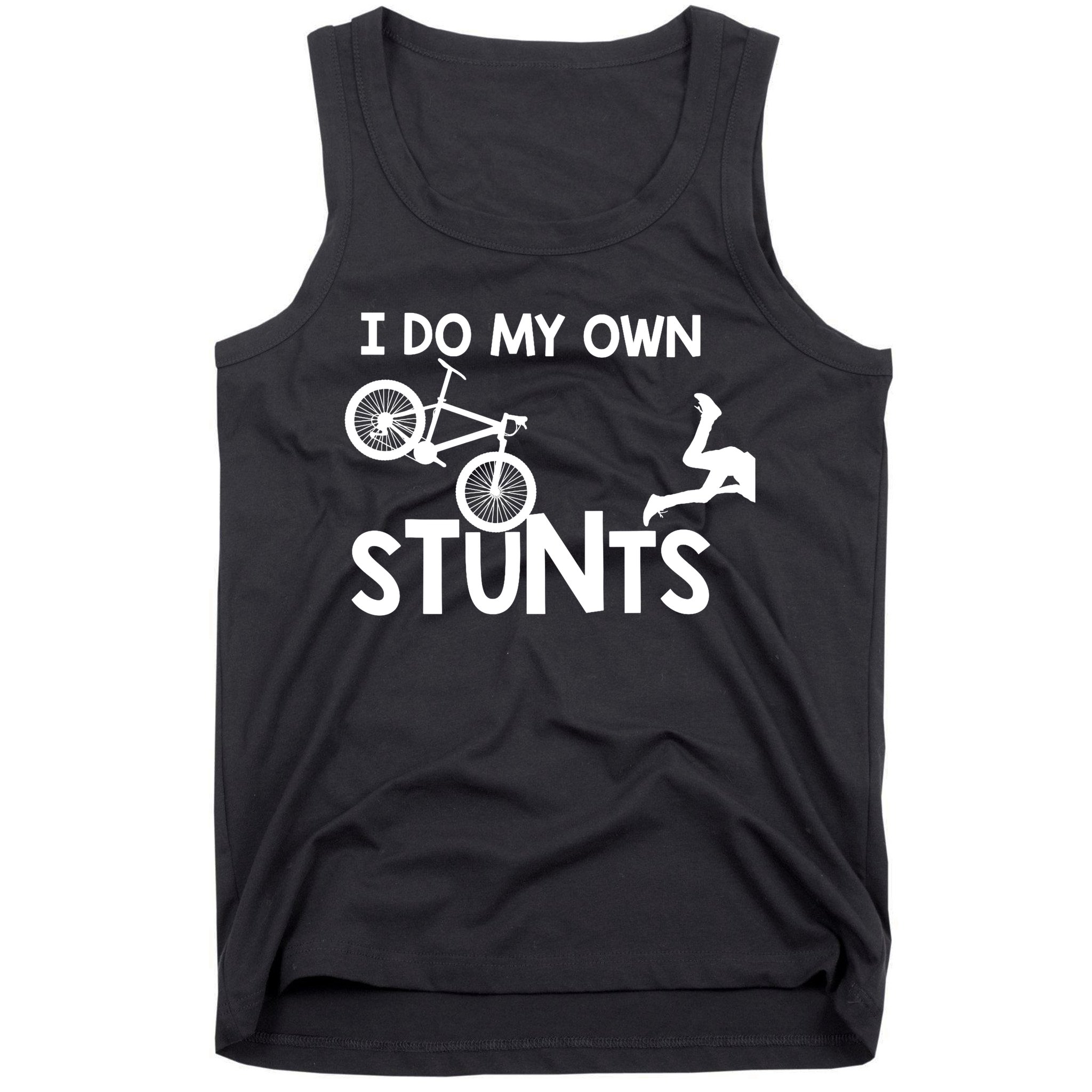 I Do My Own Stunts Mountain Biker Funny Tank Top