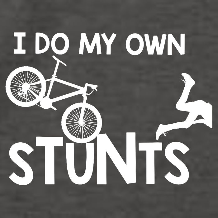 I Do My Own Stunts Mountain Biker Funny Vector Backpack