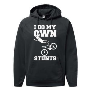 I Do My Own Stunts Broken Arm Hospital Recovery Cast Bicycle Performance Fleece Hoodie