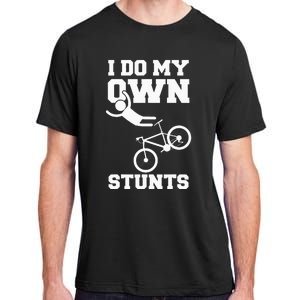 I Do My Own Stunts Broken Arm Hospital Recovery Cast Bicycle Adult ChromaSoft Performance T-Shirt