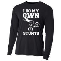 I Do My Own Stunts Broken Arm Hospital Recovery Cast Bicycle Cooling Performance Long Sleeve Crew