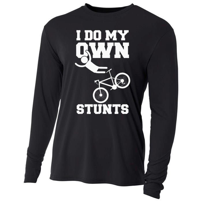 I Do My Own Stunts Broken Arm Hospital Recovery Cast Bicycle Cooling Performance Long Sleeve Crew