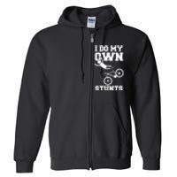 I Do My Own Stunts Broken Arm Hospital Recovery Cast Bicycle Full Zip Hoodie