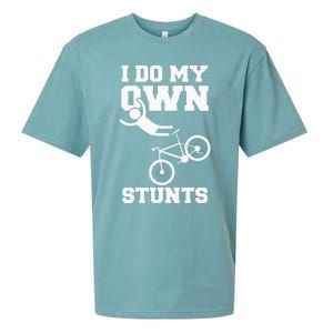 I Do My Own Stunts Broken Arm Hospital Recovery Cast Bicycle Sueded Cloud Jersey T-Shirt