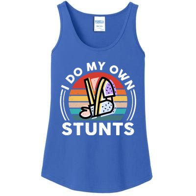 I Do My Own Stunts Funny Gift Ladies Essential Tank