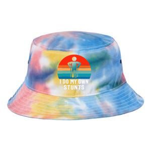 I Do My Own Stunts - Get Well Gift - Injury Leg - Broken Arm Tie Dye Newport Bucket Hat