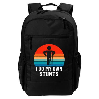 I Do My Own Stunts - Get Well Gift - Injury Leg - Broken Arm Backpack