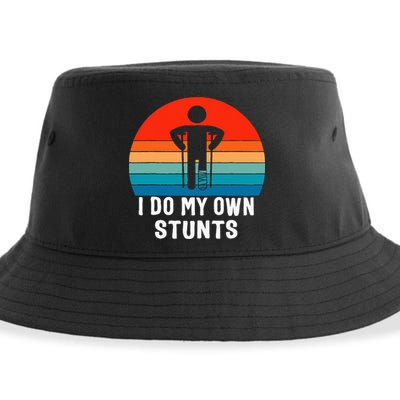 I Do My Own Stunts - Get Well Gift - Injury Leg - Broken Arm Sustainable Bucket Hat