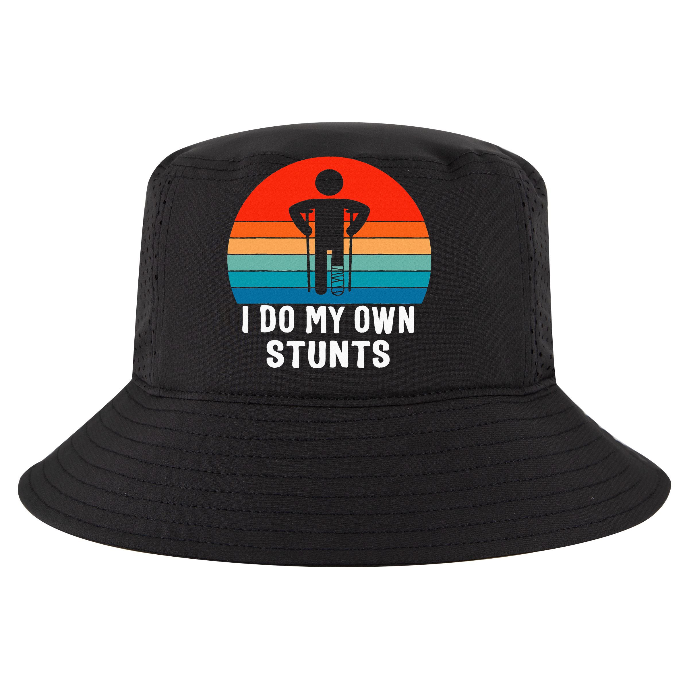 I Do My Own Stunts - Get Well Gift - Injury Leg - Broken Arm Youth Performance Sprint T-Shirt