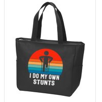 I Do My Own Stunts - Get Well Gift - Injury Leg - Broken Arm Zip Tote Bag