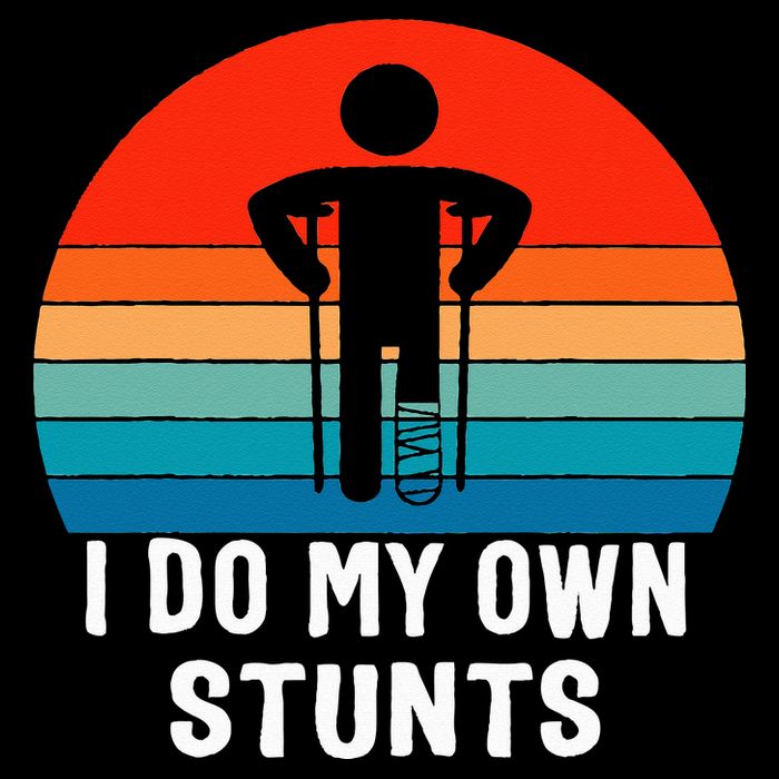 I Do My Own Stunts - Get Well Gift - Injury Leg - Broken Arm Zip Tote Bag