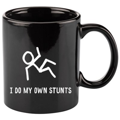 I Do My Own Stunts 11oz C Handle Ceramic Mug
