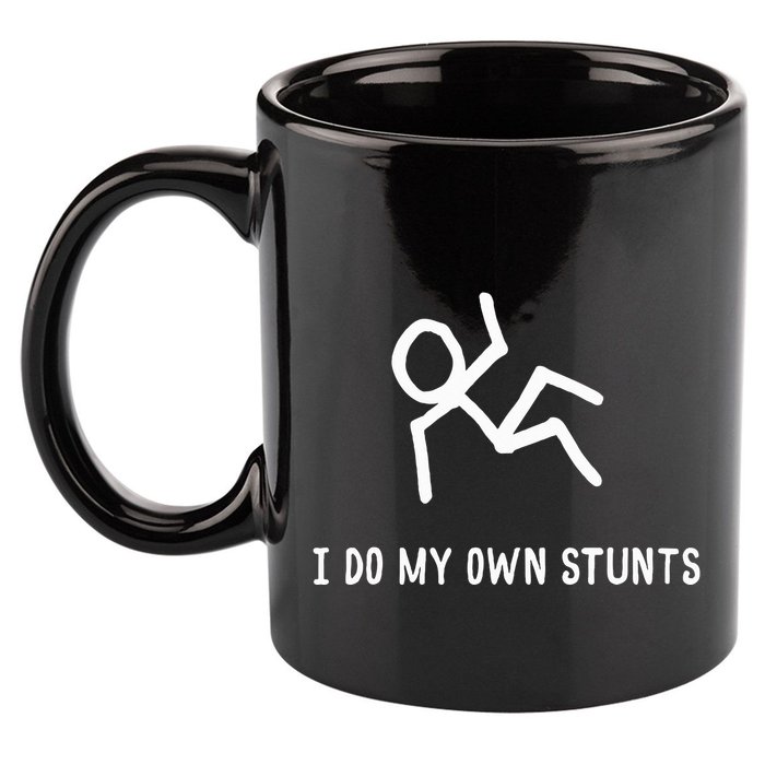 I Do My Own Stunts 11oz C Handle Ceramic Mug