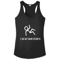 I Do My Own Stunts Ladies PosiCharge Competitor Racerback Tank