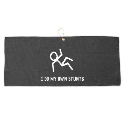 I Do My Own Stunts Large Microfiber Waffle Golf Towel