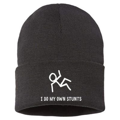 I Do My Own Stunts Sustainable Knit Beanie