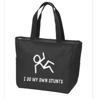 I Do My Own Stunts Zip Tote Bag