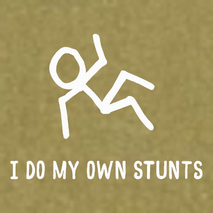 I Do My Own Stunts Garment-Dyed Women's Muscle Tee