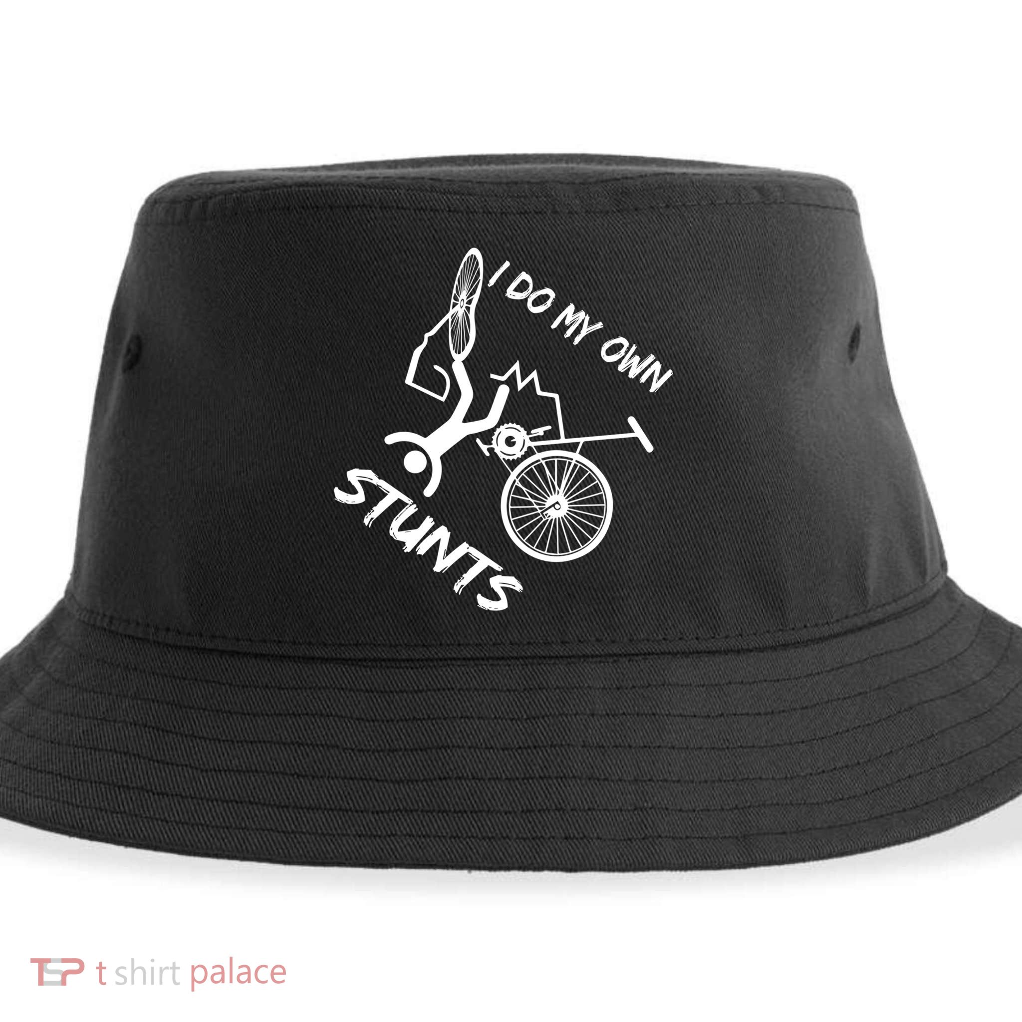 I Do My Own Stunts Funny Quote Gift Sustainable Bucket Hat