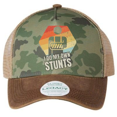 I Do My Own Stunts Broken Arm Gifts Funny Injury Legacy Tie Dye Trucker Hat
